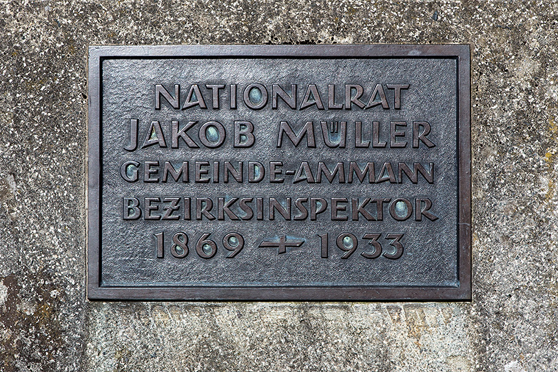 Gedenktafel an Jakob Müller