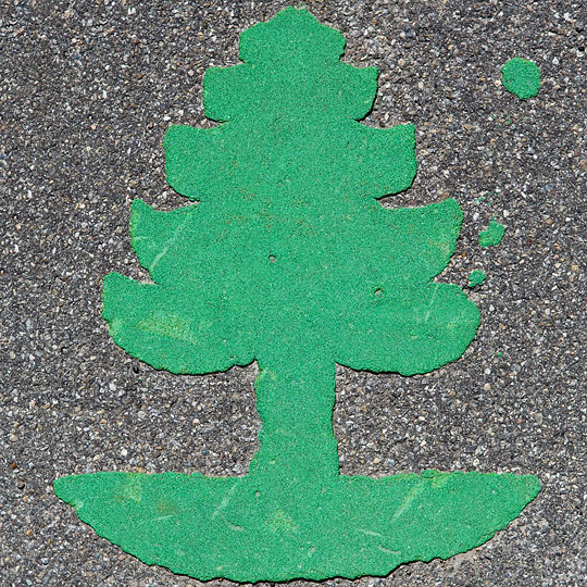 Emblem der Sammelstellen fÃ¼r AbfallsÃ¤cke in Bauma