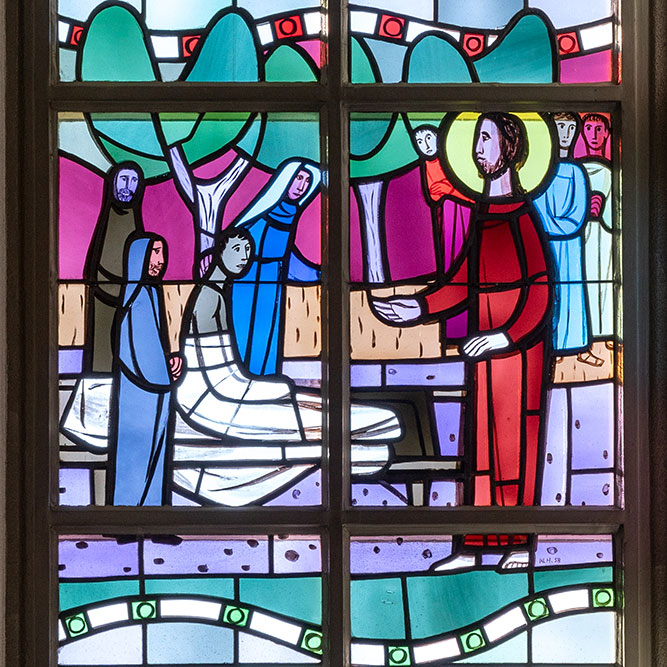 Glasgemälde in der Kirche von Wittnau