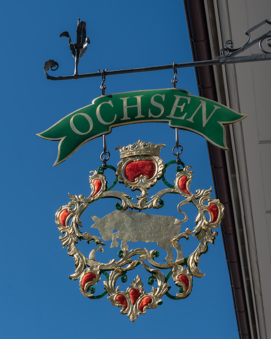 Wirtshausschild Ochsen, Muri AG