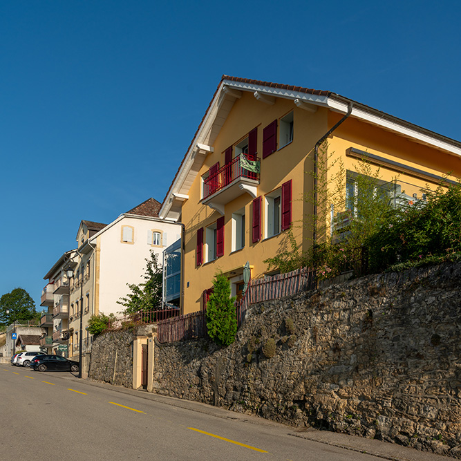 Rue de la Chapelle à Corcelles