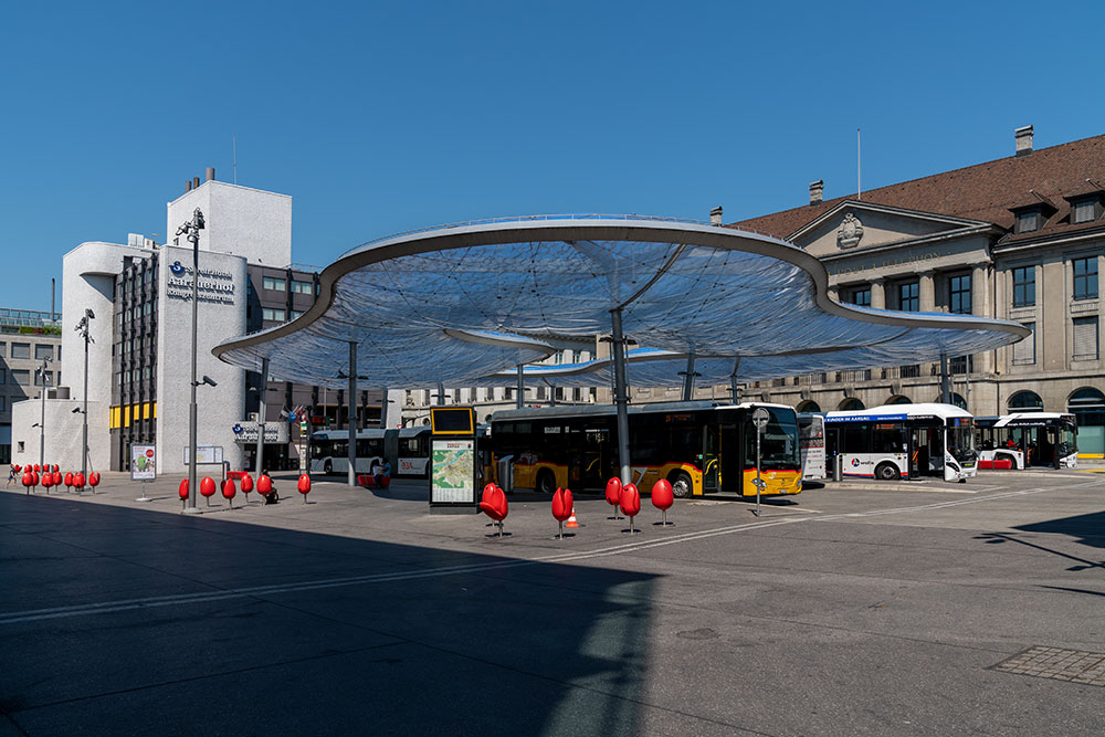 Bahnhofplatz in Aarau