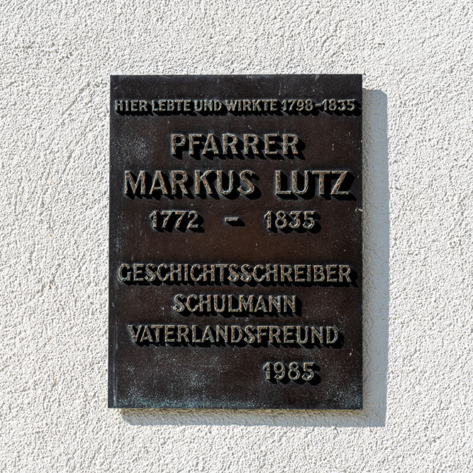 Markus Lutz Gedenktafel