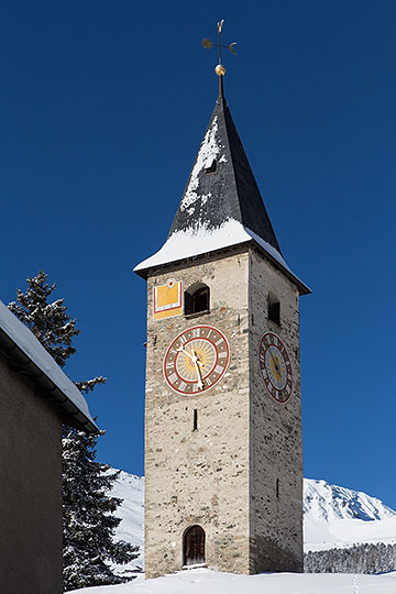 Kirchturm in Parpan