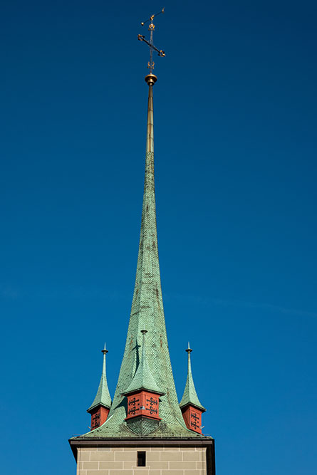 Kirchturmspitze der Nydeggkirche