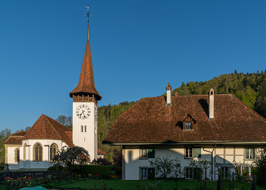 Kirche und Pfarrhaus in Oberdiessbach